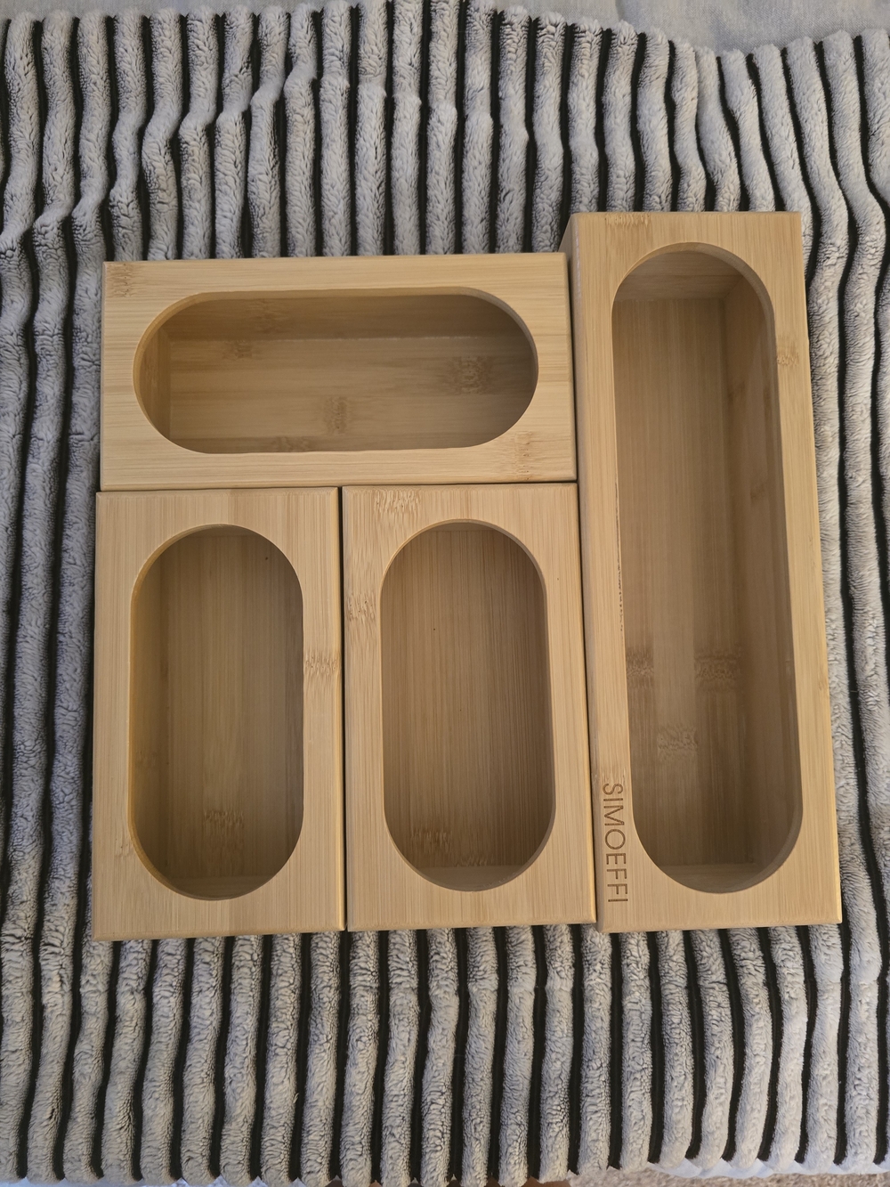 Bamboo Ziplock Bag Holders For Kitchen Drawer (Set Of 4 Sizes)